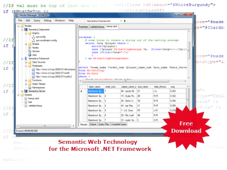 Semantic Web Technology for the Microsoft .NET Framework (C#)