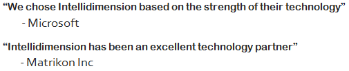 Intellidimension's Semantic Web technology was selected by Matrikon and Microsoft to power their .NET applications.